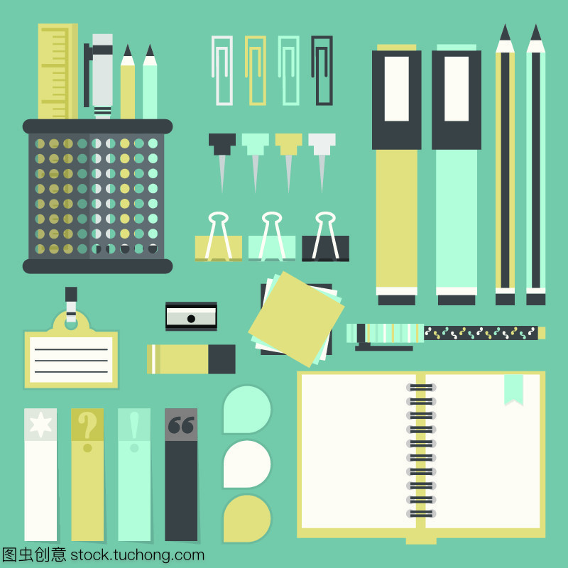 Office 工具、用品和文具圖標(biāo)集 提升平面設(shè)計(jì)效率與視覺表達(dá)