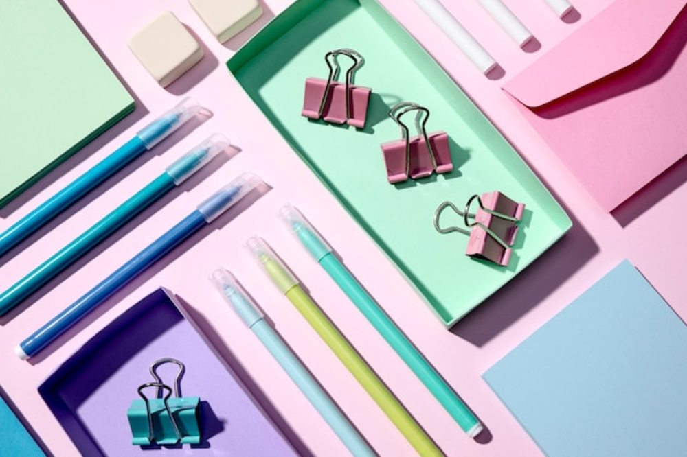 返校概念的特寫視圖 用品篇